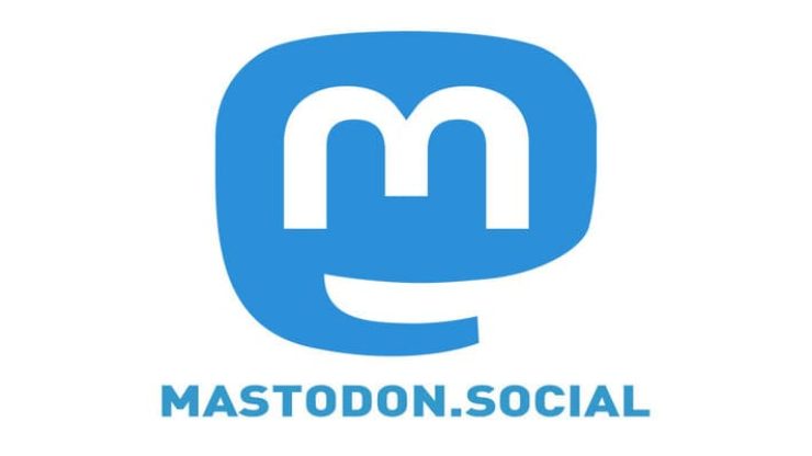 el logo de mastodon con el rotulo mastodon.social