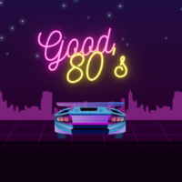 cartel retro con el rótulo "Good 80's"
